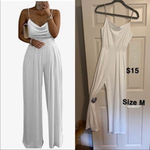 White & pearl jumpsuit